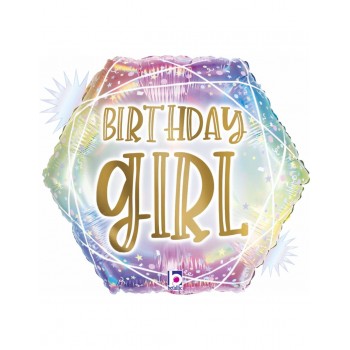 GLOBO HEXAGONAL BIRTHDAY GIRL