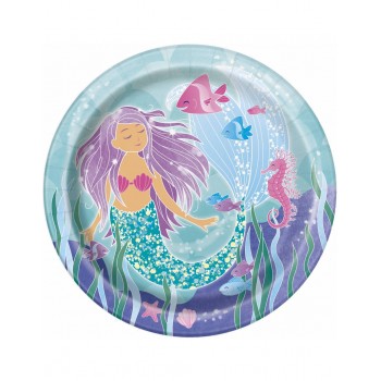 P/8 PLATO 23CM COLA SIRENA