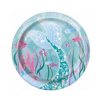 P/8 PLATO 18CM COLA SIRENA