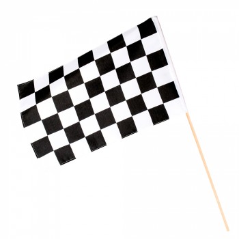 BANDERA CARRERAS C/PALO 30X45C