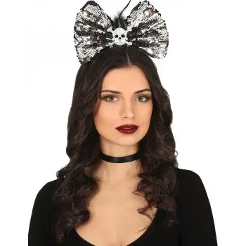 DIADEMA LAZO LENTEJ CALAVERA