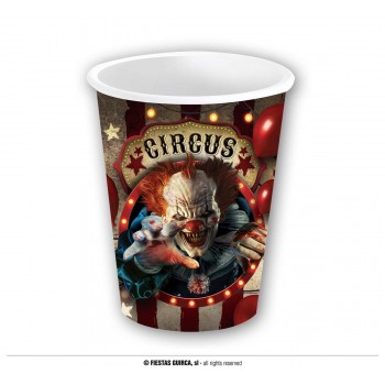 P/6 VASO PAYASO CIRCUS 240ML