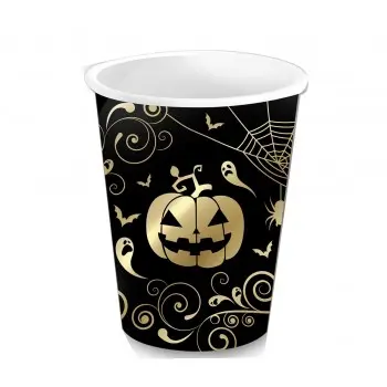 P/6 VASO CALABAZA ORO 240ML