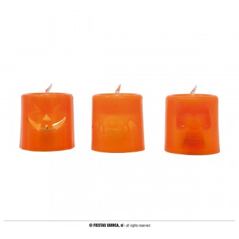 C/12 VELA NARANJA Y NEGRA LUZ