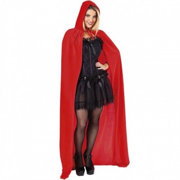 CAPA ROJA CAPUCHA TERCIOPELO