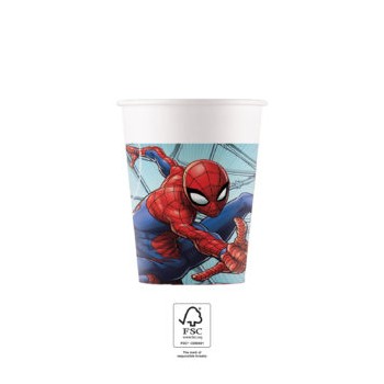 P/8 Vaso Papel Spiderman Fsc