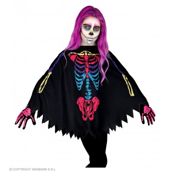 PONCHO INF.ESQUELETO FLUOR T-U