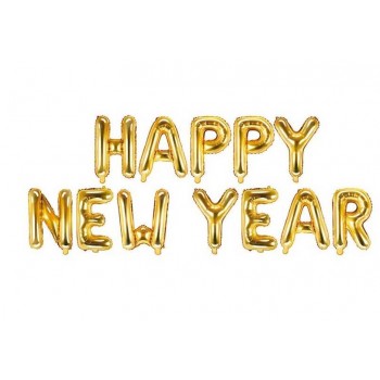 Globo Oro Happy New Year370x35