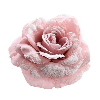 ROSA ROSADA 14CM GLITTER CLIP