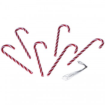 P/6 BASTON NAVIDAD ROJ/BLAN PL