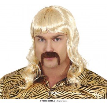 PELUCA RUBIA C/FLECO+BIGOTE