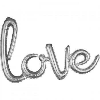 GLOBO LETRAS "LOVE" PLATA