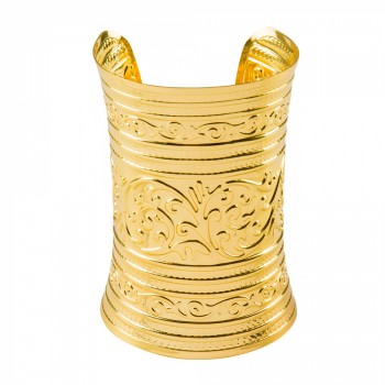 BRAZALETE ANCHO DORADO