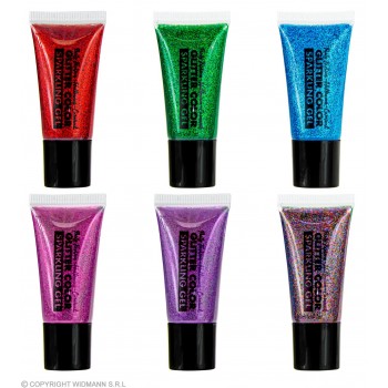 TUBO PURPURINA GEL COLORES 25M
