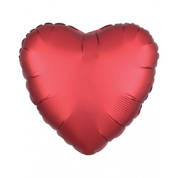 GLOBO CORAZON ROJO OSCURO SATI