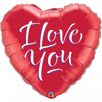 GLOBO 18"CORAZON I LOVE YOU