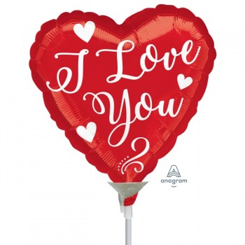 GLOBO DE PALO I LOVE YOU RJ/BL