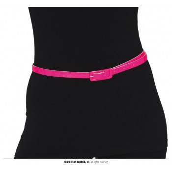 CINTURON VINILO ROSA NEON 110C