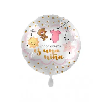 GLOBO 18" ENHORABUENA NIÑA