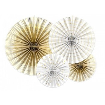 SET 4 ABANICOS DECORATIVOS