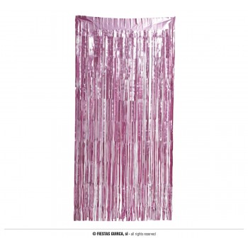 CORTINA FLECOS ROSA MATE 1X2MT