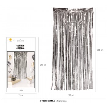 CORTINA FLECOS PLATA 100X200CM