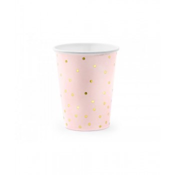 P/6 VASO ROSA TOPOS ORO