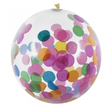 B/5 GLOBO 30CM CONFETTI MULTIC