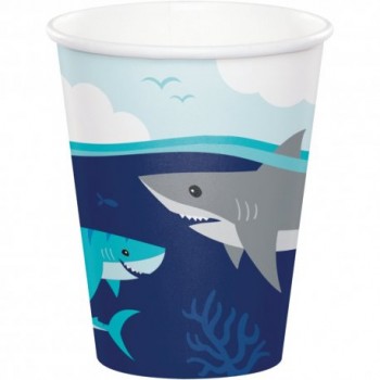P/8 VASO FIESTA TIBURONES