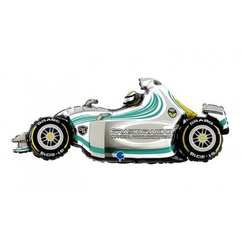 GLOBO COCHE F1 GRIS 106CM