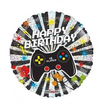 GLOBO 18"HAPPY BDAY MANDO JUEG