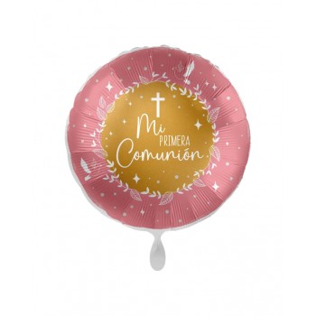 GLOBO 17"PRIMERA COMUNION ROSA