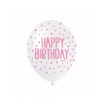 P/5 GLOBOS 12"ROSADOS H.B.