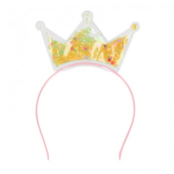 DIADEMA CORONA RELLENA GLITTER