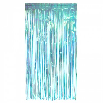 CORTINA AZUL IRIDISCENTE 2X1M