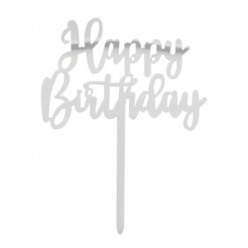 TOPPER HAPPY BDAY PLATA