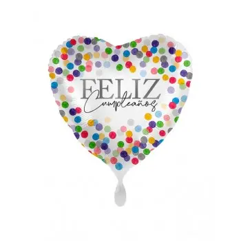 GLOBO FELIZ CUMPLE CONFETTI CO