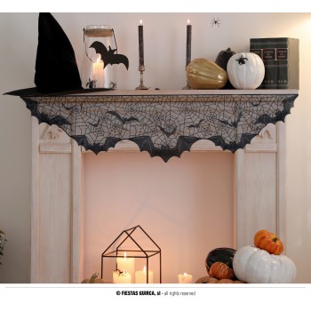 DECO ENCAJE NEGRO CHIMENEA MUR