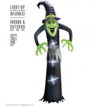 BRUJA INFLABLE C/LUZ 244CM