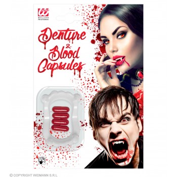 DENTADURA VAMPIRO C/CAPSULAS