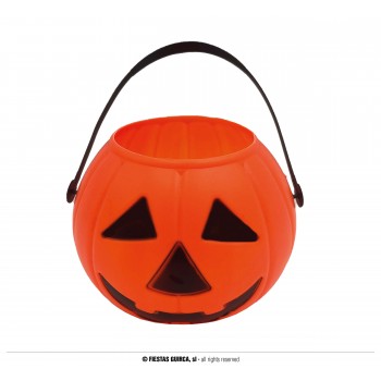 CESTO CALABAZA NARANJA 15CM