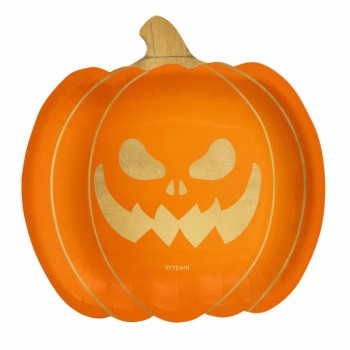 P/6 PLATO CALABAZA 23X23CM