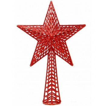 PUNTA ARBOL ESTRELLA ROJA 27CM