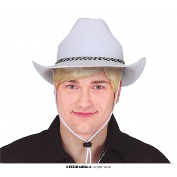 SOMBRERO VAQUERO FIELTRO BLCO