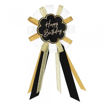 LAZO HAPPY BDAY ORO/NEGRO