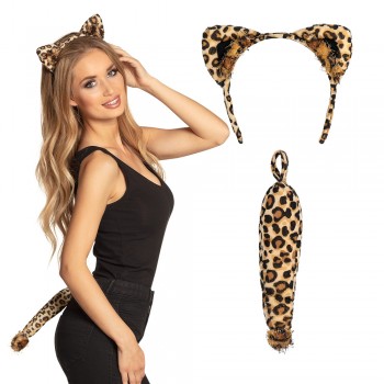 SET LEOPARTDO (DIADEMA, COLA)