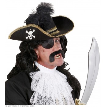 SOMBRERO PIRATA PLUMA/CALAVERA