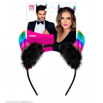 DIADEMA CUERNOS MULTICOLOR