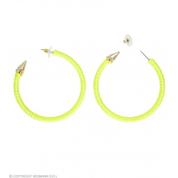 PENDIENTES ARO AMARILLO NEON