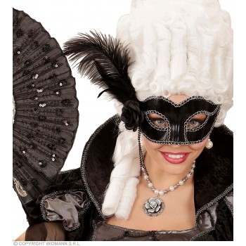 ANTIFAZ VENECIANO NEGRO PLUMA